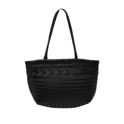 Sac cabas tressé noir • Kaelis