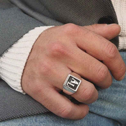 Chevalière homme initiales personnalisées • Oslo