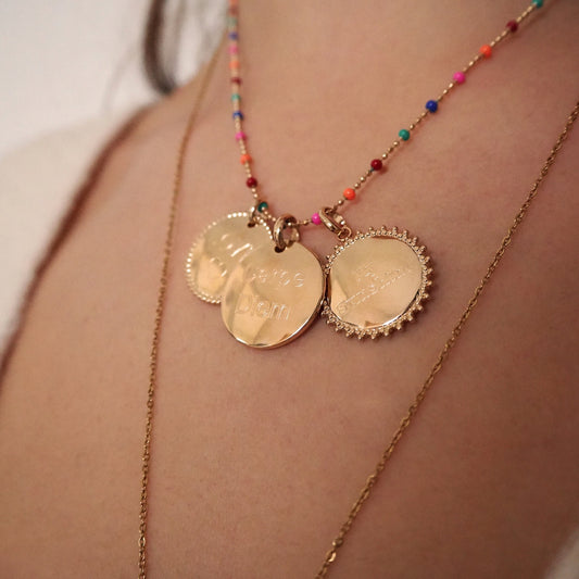 Pendentif Soleil Plaqué Or 18k