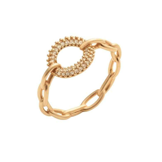 Bague carrée sertie d’oxydes de zirconium – plaqué or 18k ou argent 925 • Maëlia