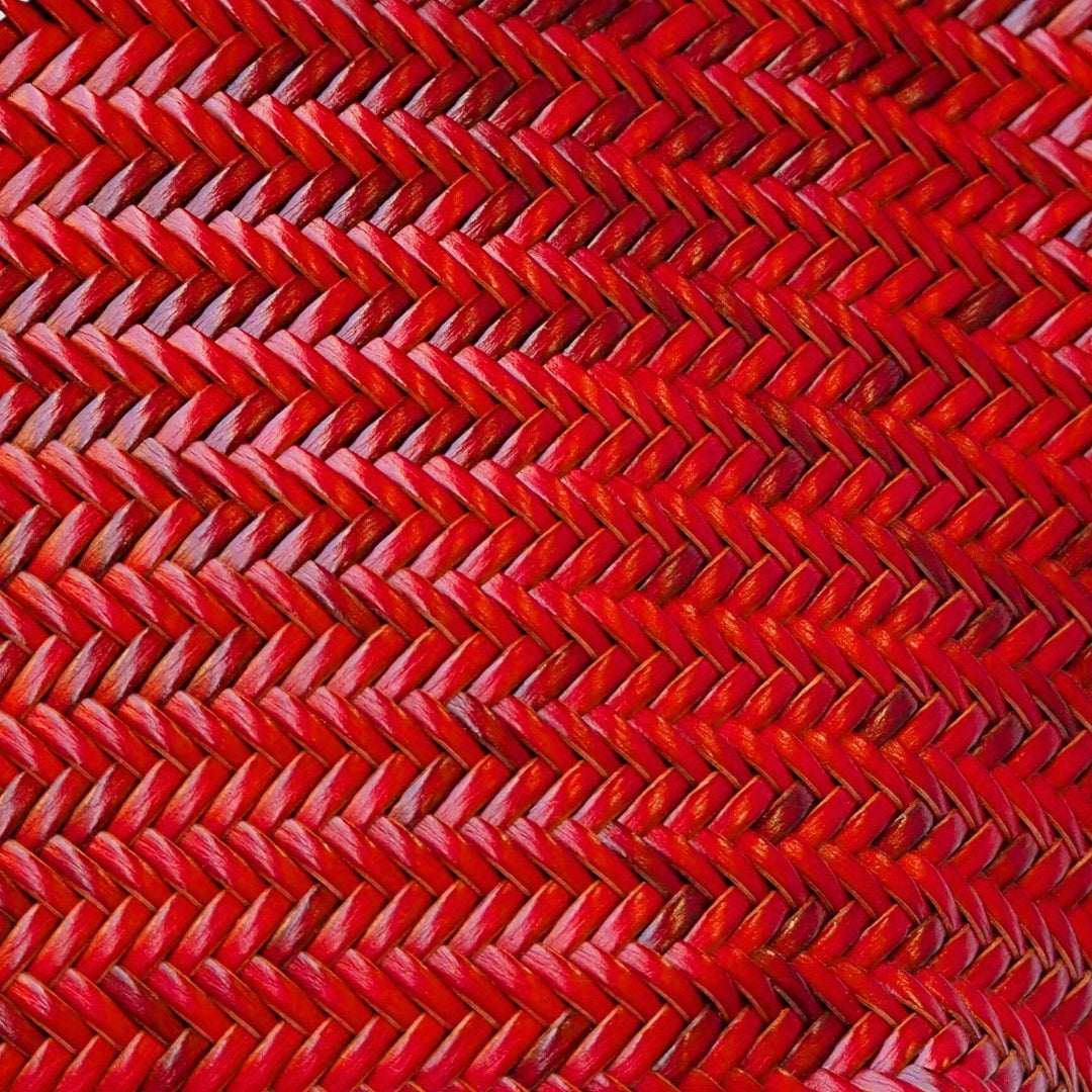 Sac cuir tressé rouge 