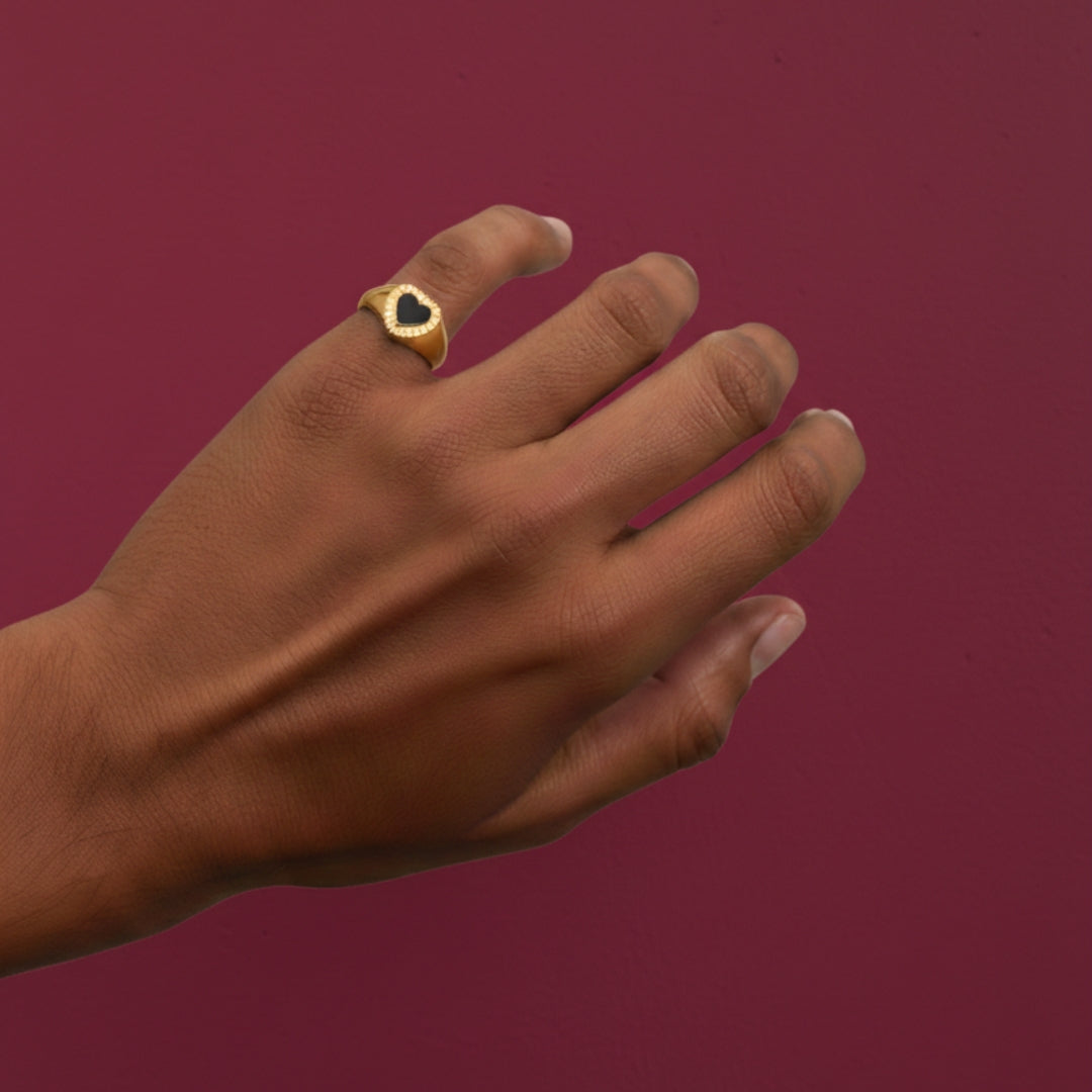 Bague Petit Doigt Homme Plaqué Or 18k 
