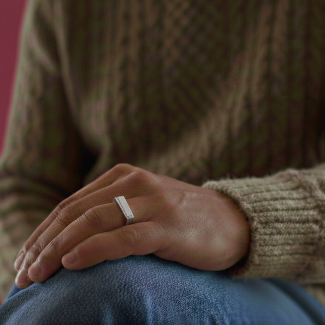  Chevalière Homme Plaqué Or Personnalisé argent