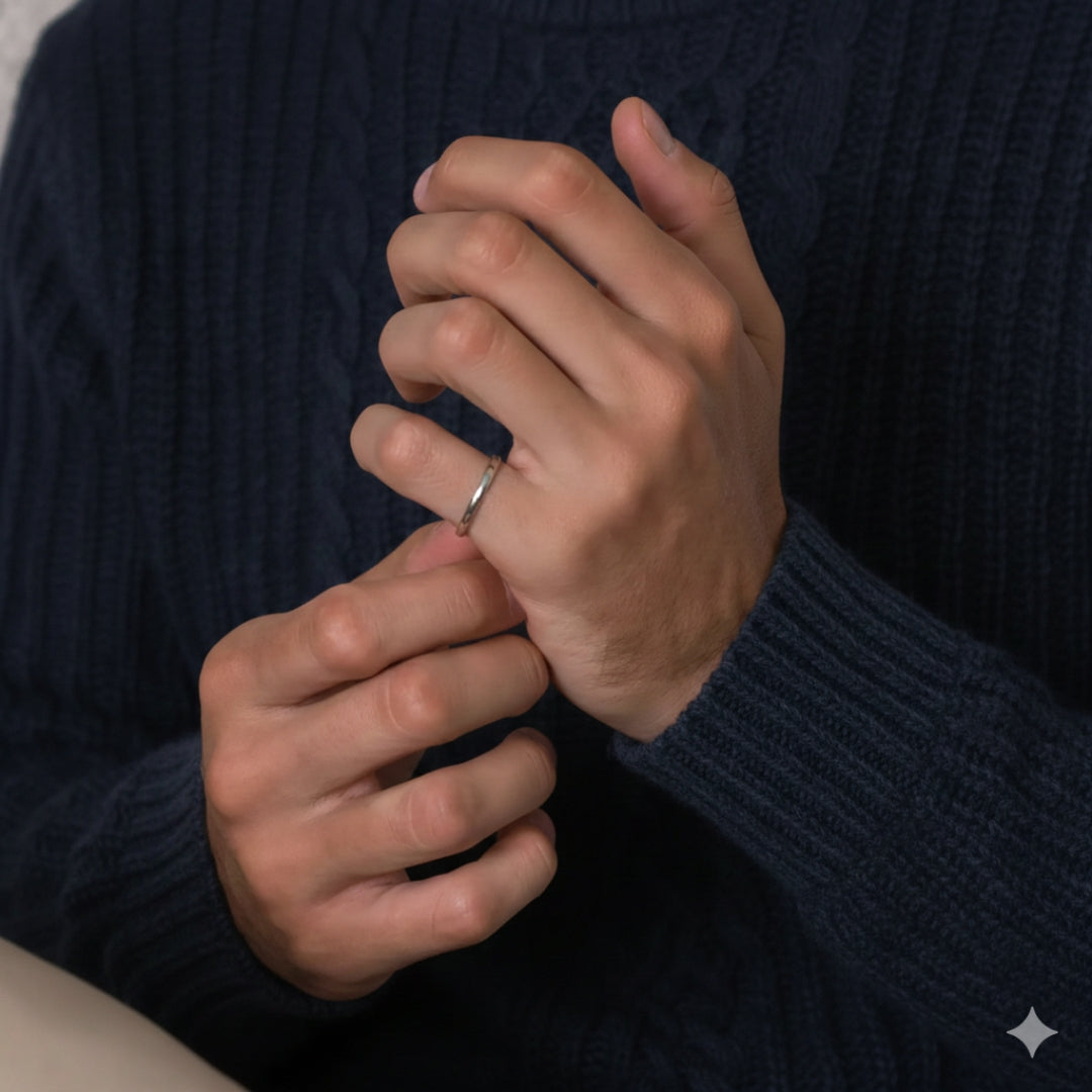 Bague Petit Doigt Homme Argent 925