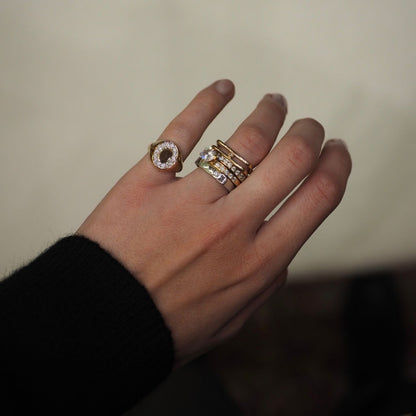 Bague chevalière petit doigt plaqué or 18k 