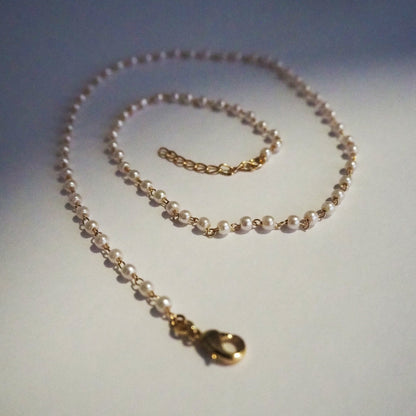 collier perle femme plaqué or