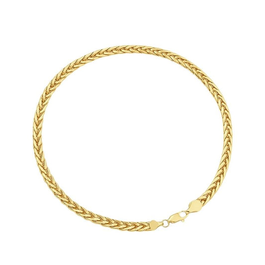 Collier tressé en plaqué or 18 carats avec fermoir doré – bijou lumineux et élégant signé Ovation Bijoux.