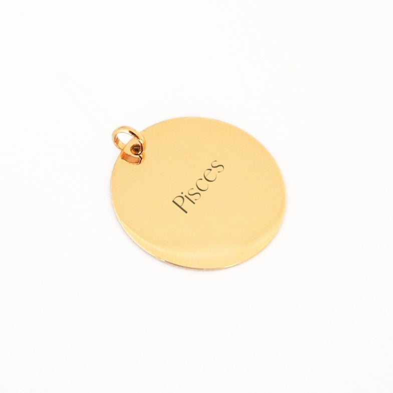 Pendentif Or 18k 28mm - Parchemin D'Or Lisse, Personnalisable Avec Enregistrement Photo Inclus, Unisexe