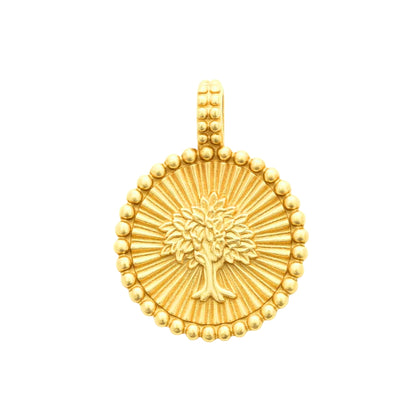Pendentif arbre de vie rond plaqué or 18k • Élia (Copie)