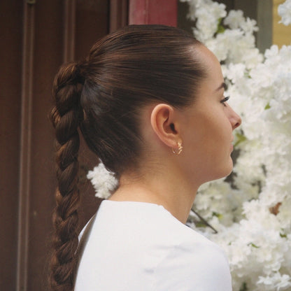 petites créoles dorées originales pour femme et ado plaqué or