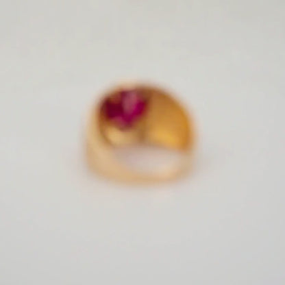 Bague universitaire plaqué or 18k • Seal